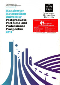 Manchester metropolitan univesity postgraduate,part-time and professional prospectus 2011